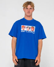 RUSTY SNAPSHOT GRAPHIC TEE – MENS PREMIUM COTTON SURF PHOTO PRINT TEE ROYAL BLUE