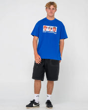 RUSTY SNAPSHOT GRAPHIC TEE – MENS PREMIUM COTTON SURF PHOTO PRINT TEE ROYAL BLUE