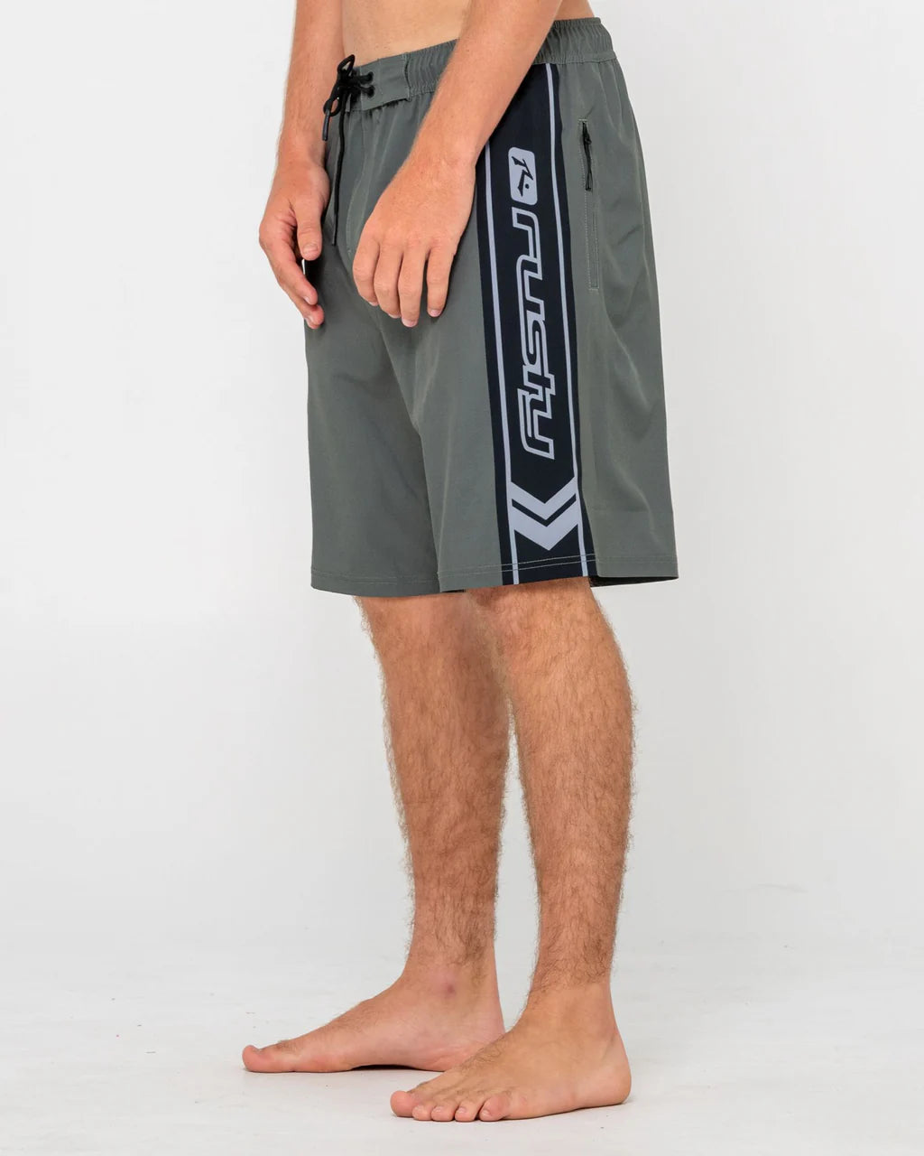 RUSTY SPITFIRE 21" BOARDSHORT – MENS PERFORMANCE SURF SHORT QUICK DRY ARMY GREEN