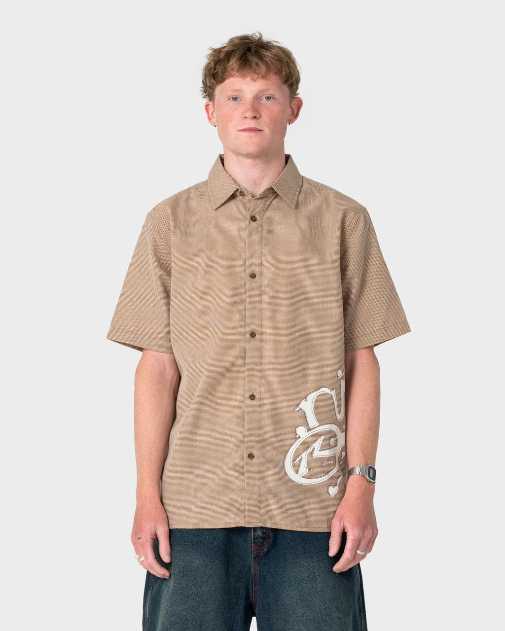 RUSTY SPRAY N PRAY GRAPHIC CHECK SHIRT – PINECONE