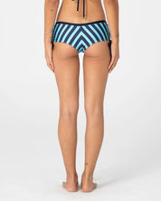RUSTY STARDOM GRAPHIC BOOTY BIKINI BOTTOM – NAVY / AQUA