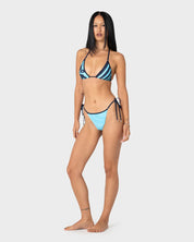 RUSTY STARDOM GRAPHIC TRI BIKINI TOP – NAVY / AQUA