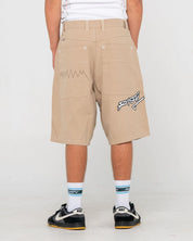 RUSTY STEP-STONE 24" BAGGY SHORT MENS WIDE LEG DENIM STYLE – ABBEY STONE