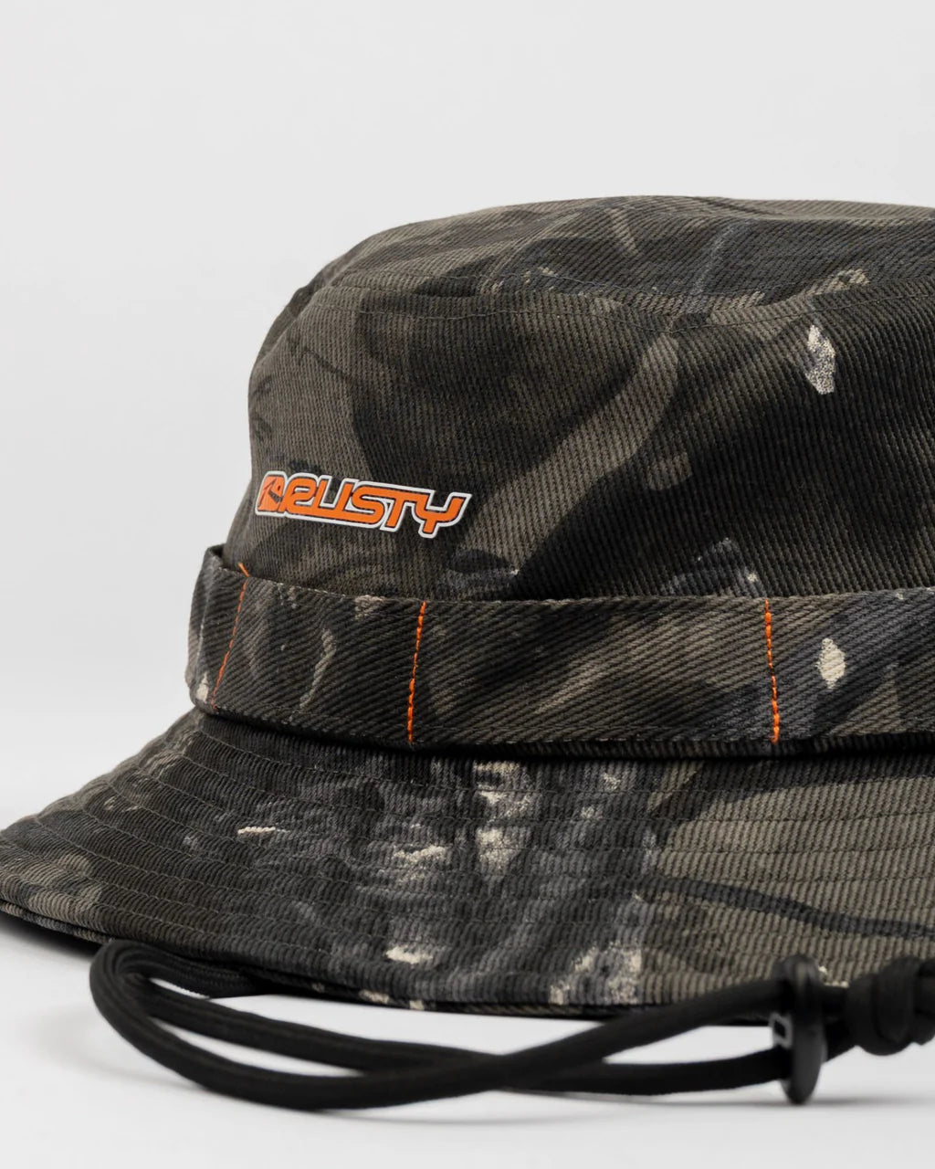RUSTY STRINGER BUCKET HAT – GREY CAMO