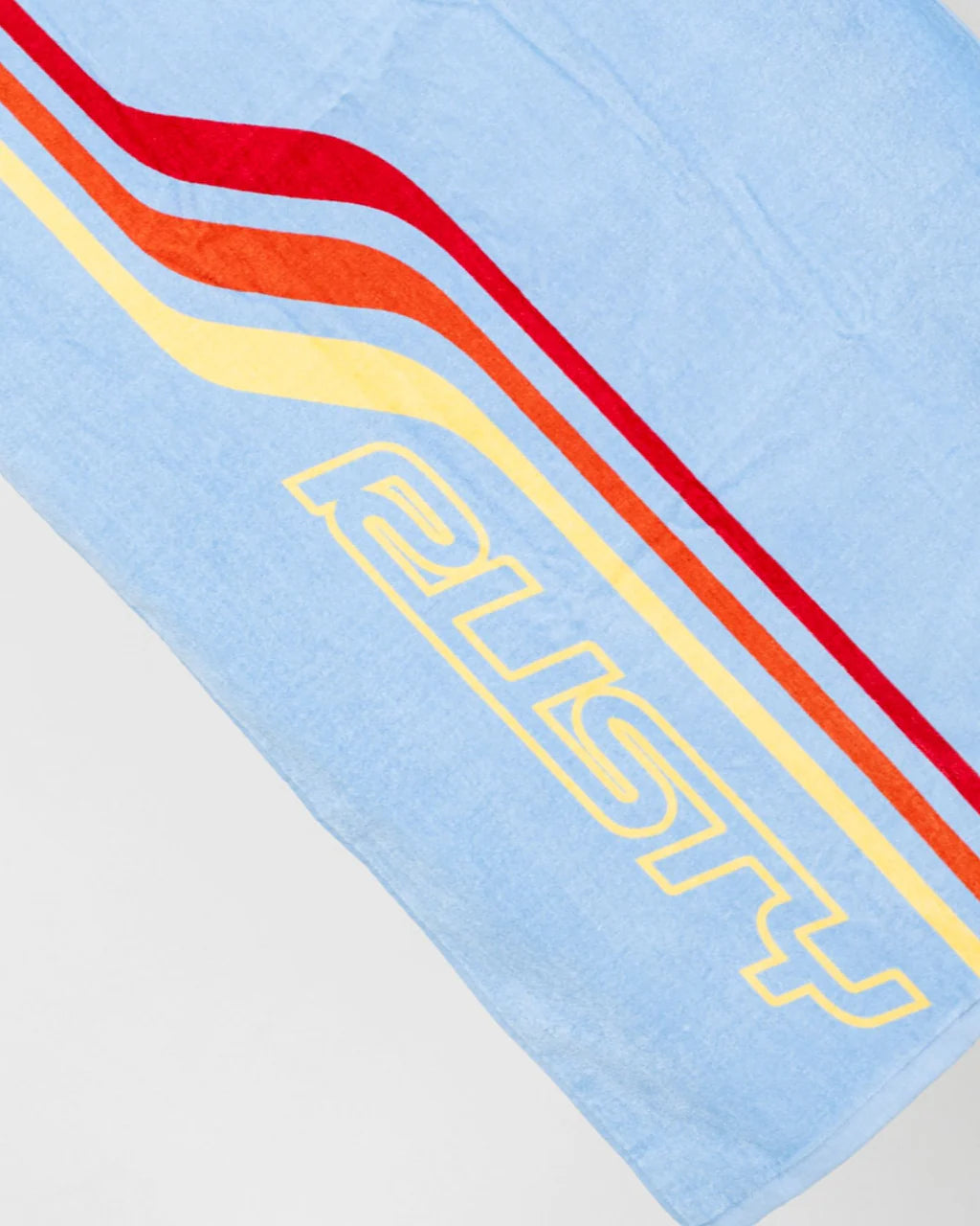 RUSTY SUN KISSED BEACH TOWEL – RETRO BLUE