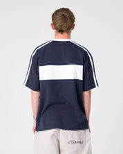 RUSTY SUPER SHAOLIN GRAPHIC OVERSIZED TEE – DARK BLUE