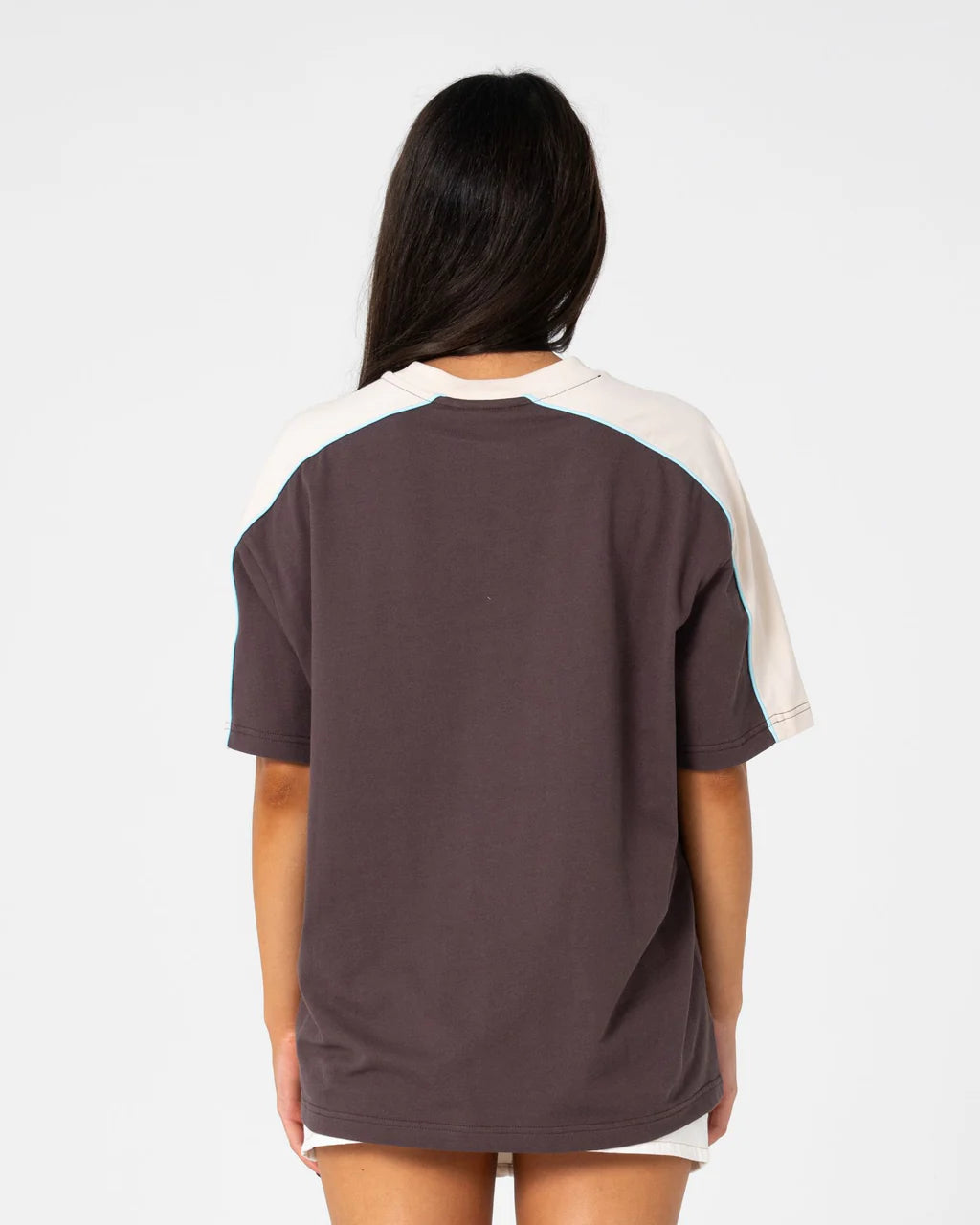 RUSTY TIMMY TARGET 220 OVERSIZED TEE – JAVA / CREAM