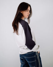 RUSTY TIMMY TARGET OVERSIZED LONG SLEEVE TEE WOMENS STREETWEAR TOP ECRU MARLE
