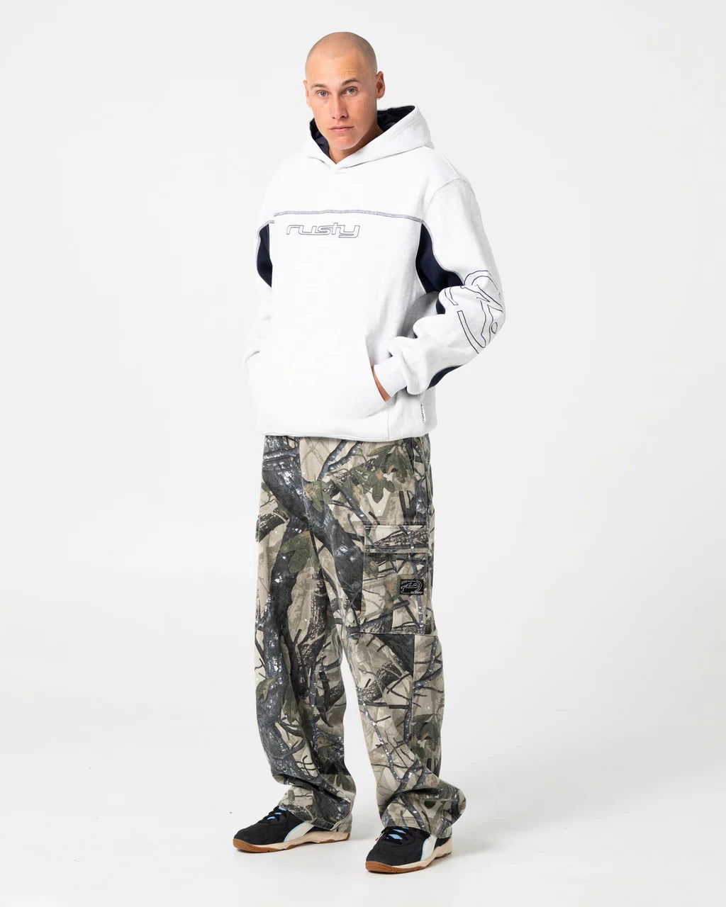RUSTY TITAN FLEECE HOODIE – ECRU MARLE