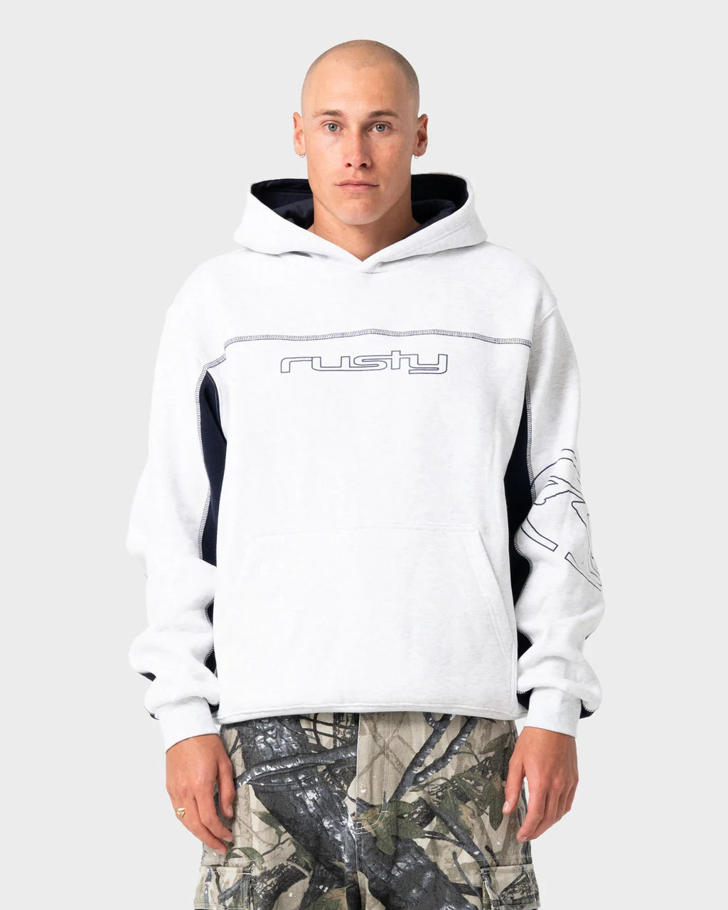 RUSTY TITAN FLEECE HOODIE – ECRU MARLE