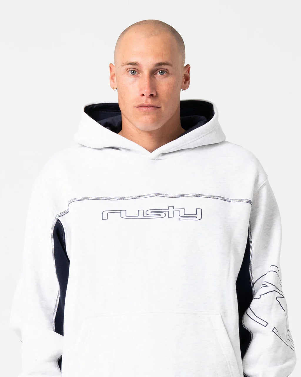 RUSTY TITAN FLEECE HOODIE – ECRU MARLE