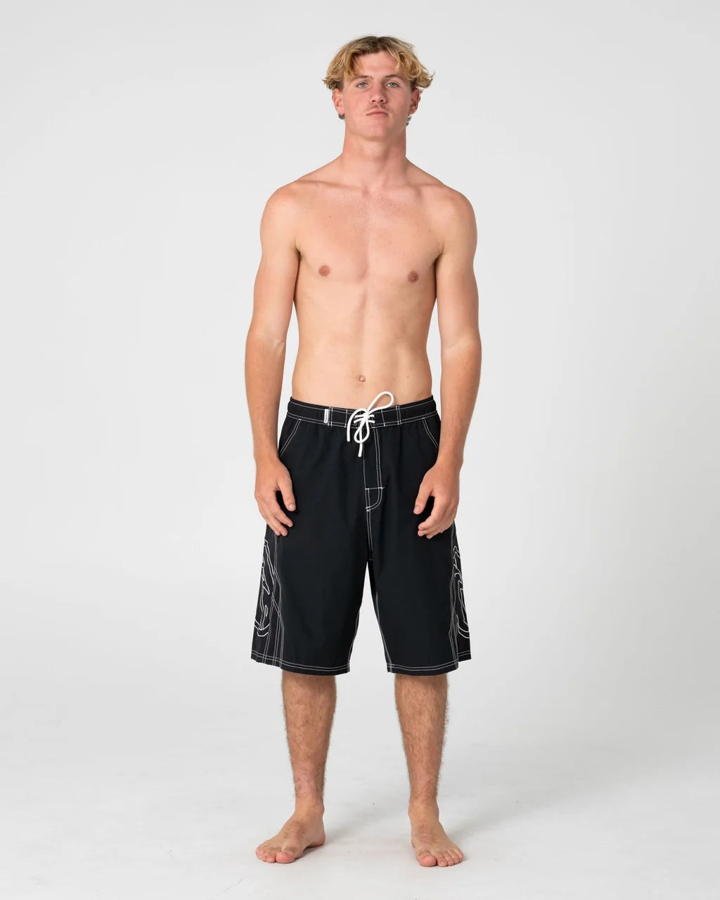 RUSTY TOMBSTONES 24" BAGGY BOARDSHORT – BLACK