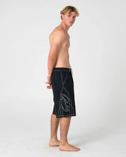 RUSTY TOMBSTONES 24" BAGGY BOARDSHORT – BLACK