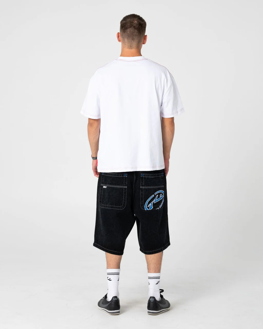 RUSTY TURBO 24" BAGGY JORT – BLACK OUT / BLUE