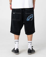 RUSTY TURBO 24" BAGGY JORT – BLACK OUT / BLUE