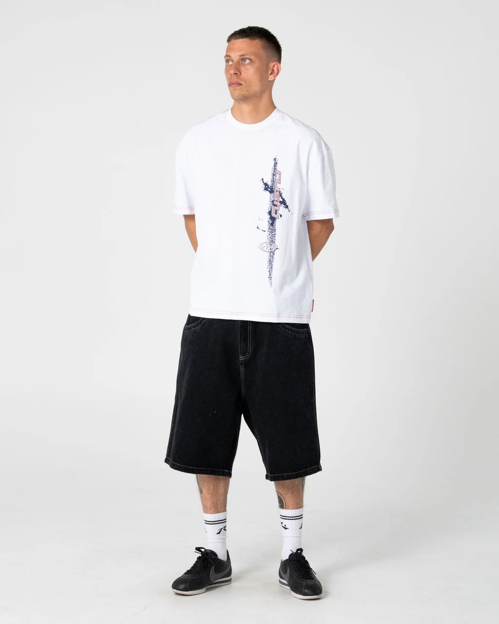 RUSTY TURBO 24" BAGGY JORT – BLACK OUT / BLUE