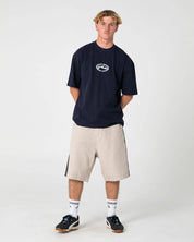 RUSTY TURBO OVERSIZED GRAPHIC TEE – NAVY BLUE