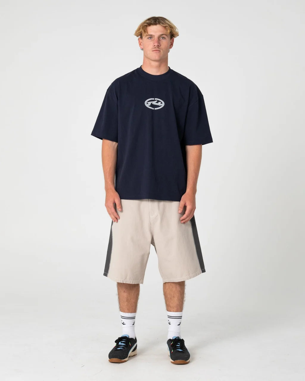 RUSTY TURBO OVERSIZED GRAPHIC TEE – NAVY BLUE