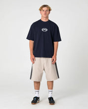 RUSTY TURBO OVERSIZED GRAPHIC TEE – NAVY BLUE