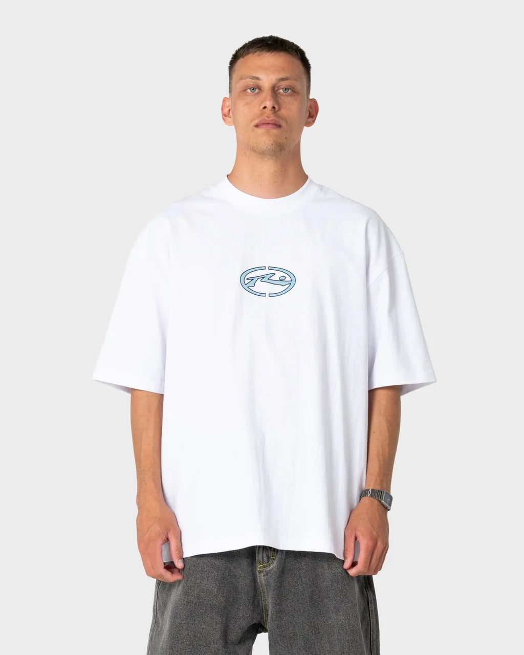RUSTY TURBO OVERSIZED GRAPHIC TEE – WHITE 2
