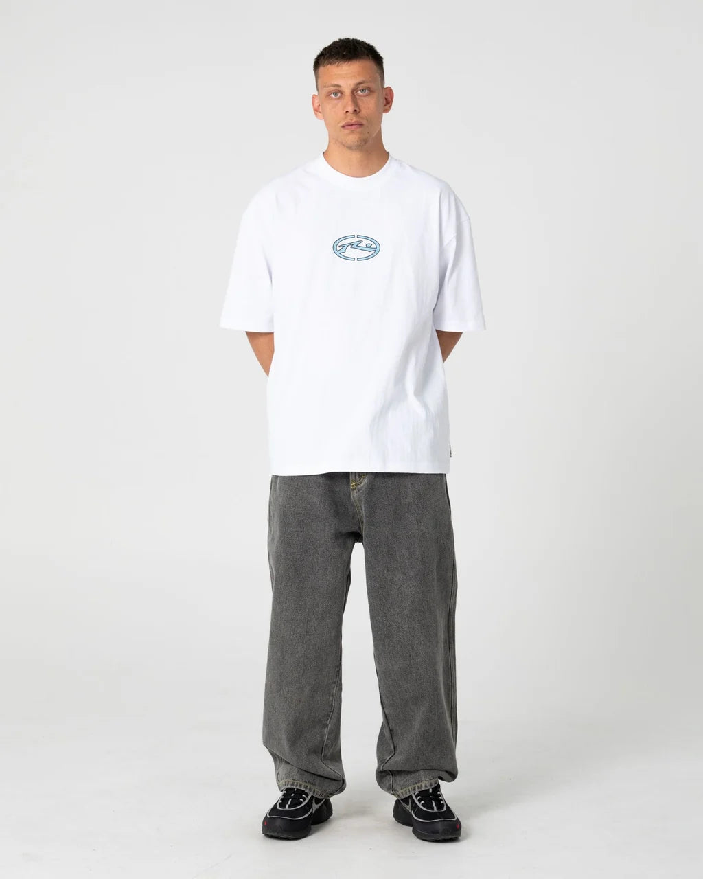 RUSTY TURBO OVERSIZED GRAPHIC TEE – WHITE 2
