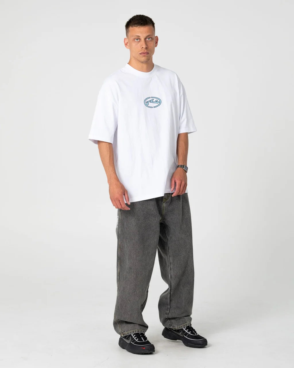RUSTY TURBO OVERSIZED GRAPHIC TEE – WHITE 2