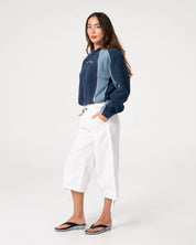 RUSTY TWO TIDES CROPPED ZIP THROUGH POLAR FLEECE – ATLANTIC BLUE