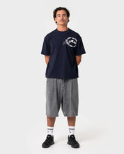 RUSTY UNCUT GEMS CROPPED TEE – NAVY BLUE