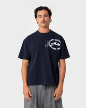 RUSTY UNCUT GEMS CROPPED TEE – NAVY BLUE