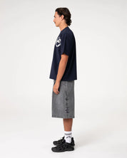 RUSTY UNCUT GEMS CROPPED TEE – NAVY BLUE