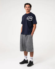 RUSTY UNCUT GEMS CROPPED TEE – NAVY BLUE