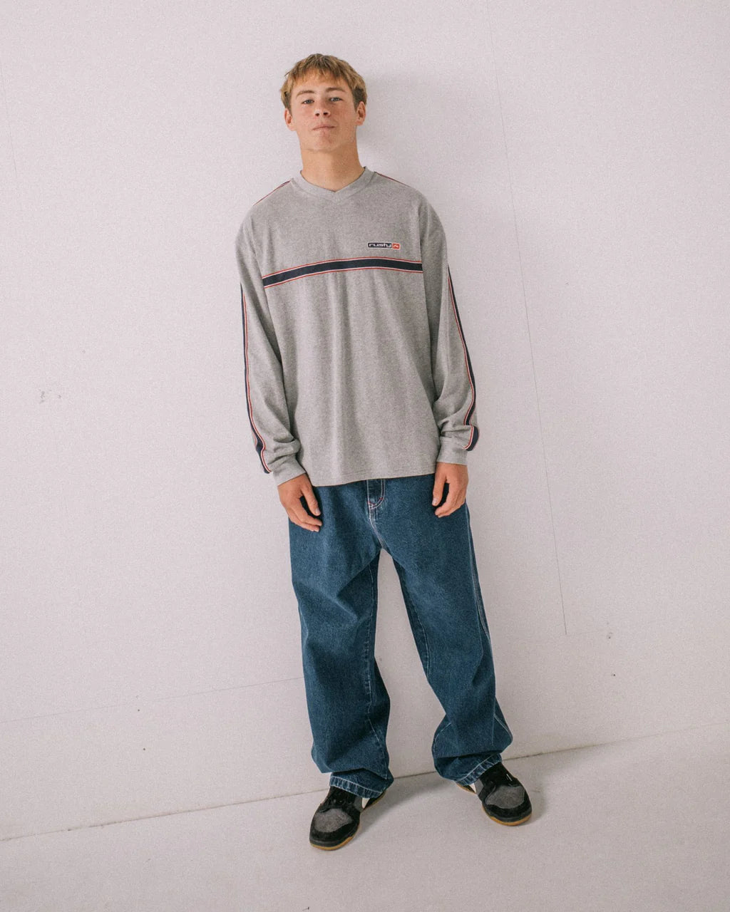 RUSTY V-MONEY LONG SLEEVE TEE MENS GRAPHIC T SHIRT