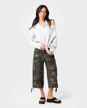 RUSTY VALID VEE NECK SLOUCH KNIT – WOMENS – ECRU MARLE