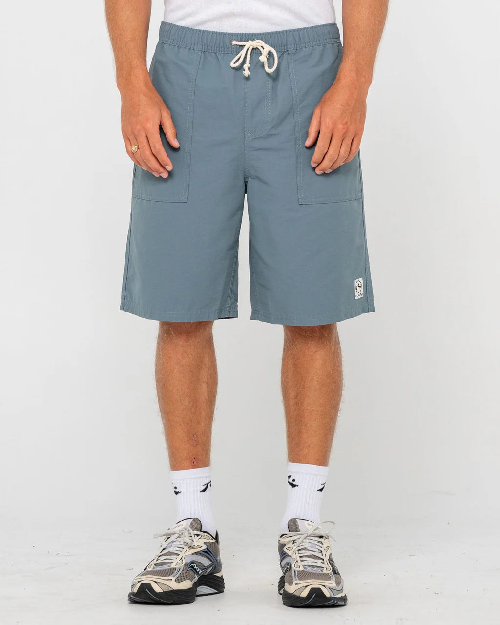 RUSTY VAPOR ELASTIC 21" SHORT – MENS RELAXED STRETCH SURF WALKSHORT - CHINA BLUE