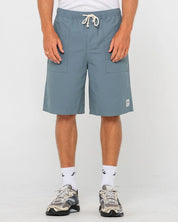 RUSTY VAPOR ELASTIC 21" SHORT – MENS RELAXED STRETCH SURF WALKSHORT - CHINA BLUE