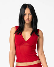 RUSTY VIXEN VEE NECK TANK WOMENS RELAXED SUMMER FIT SURF TOP