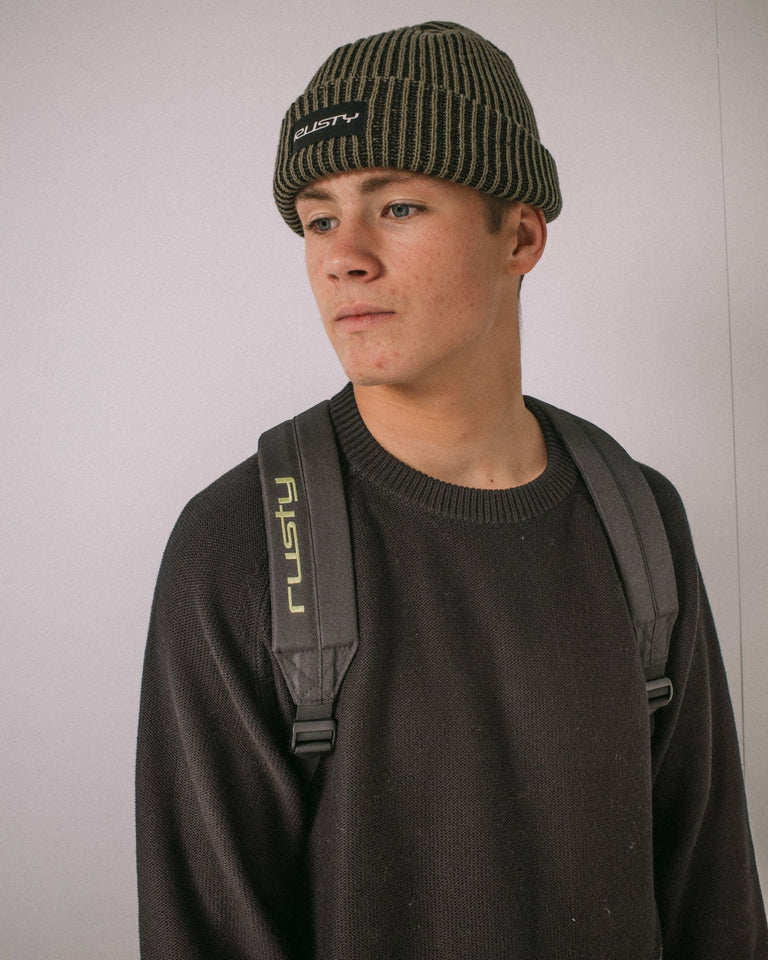 RUSTY VOLTAGE BACKPACK EVERYDAY STREETWEAR SCHOOL BAG – BLACK / SULPHUR