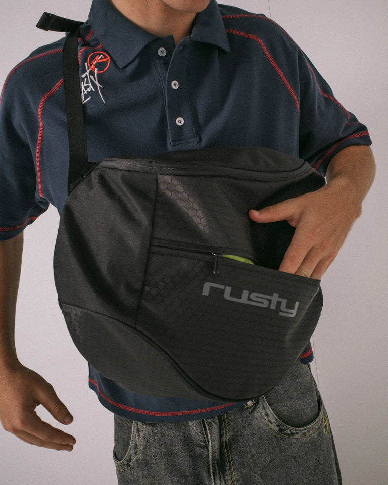 RUSTY VOLTAGE SLING BAG STREETWEAR CROSSBODY EVERYDAY CARRY – BLACK / SULPHUR