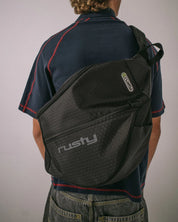 RUSTY VOLTAGE SLING BAG STREETWEAR CROSSBODY EVERYDAY CARRY – BLACK / SULPHUR