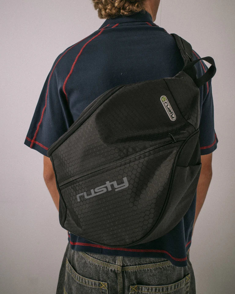 RUSTY VOLTAGE SLING BAG STREETWEAR CROSSBODY EVERYDAY CARRY – BLACK / SULPHUR