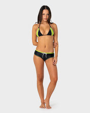 RUSTY VOLTRON BIKINI BOOTY SHORT – BLACK / LIME