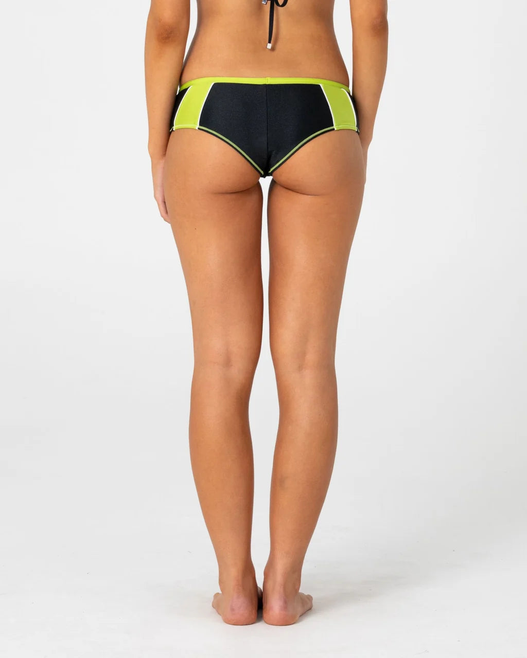 RUSTY VOLTRON BIKINI BOOTY SHORT – BLACK / LIME