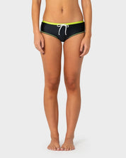 RUSTY VOLTRON BIKINI BOOTY SHORT – BLACK / LIME