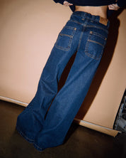 RUSTY WENDY WIDE LOW RISE JEAN WOMENS BAGGY DENIM STREETWEAR DEEP SEA BLUE