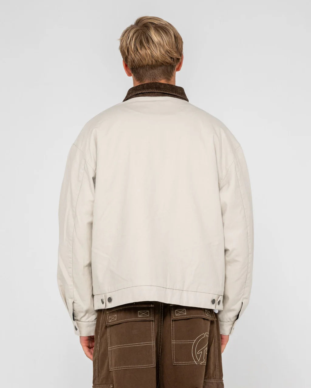 RUSTY WOOKIE WORKWEAR JACKET MENS UTILITY JACKET ABBEY STONE