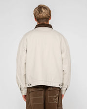 RUSTY WOOKIE WORKWEAR JACKET MENS UTILITY JACKET ABBEY STONE