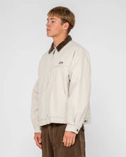 RUSTY WOOKIE WORKWEAR JACKET MENS UTILITY JACKET ABBEY STONE