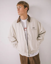 RUSTY WOOKIE WORKWEAR JACKET MENS UTILITY JACKET ABBEY STONE