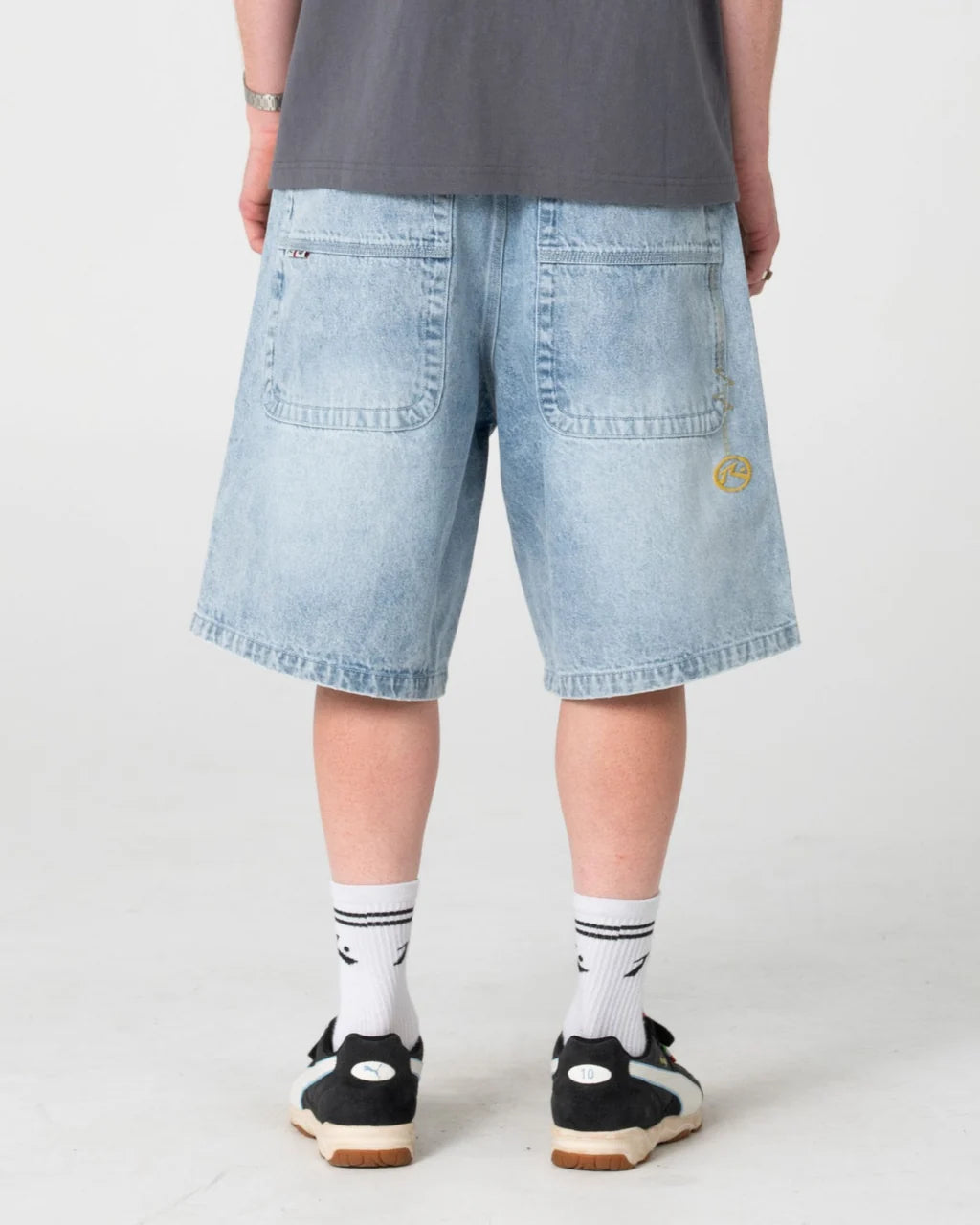 RUSTY YOWIE 24" BAGGY JORT – BLASTED TRUE BLUE