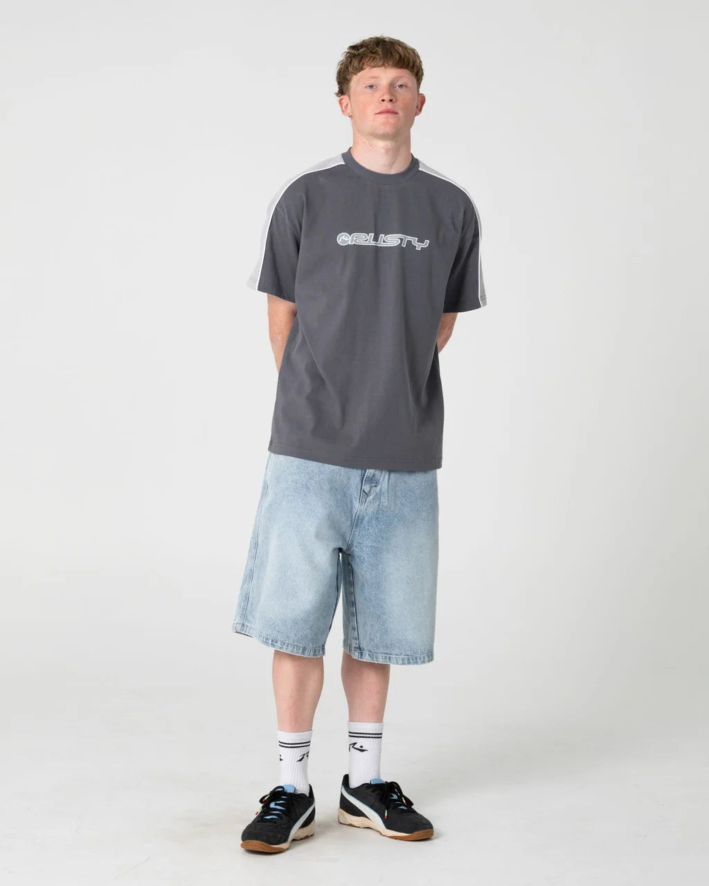 RUSTY YOWIE 24" BAGGY JORT – BLASTED TRUE BLUE